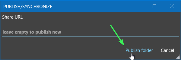 Press Publish button