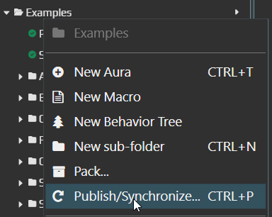 Right click -> Publish