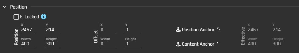 Overlay position