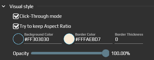 Overlay visual style