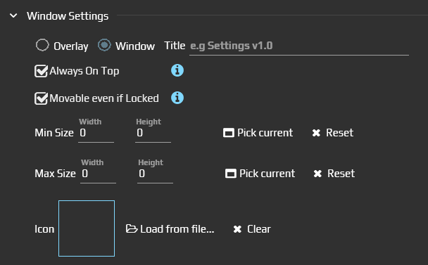 Overlay window style