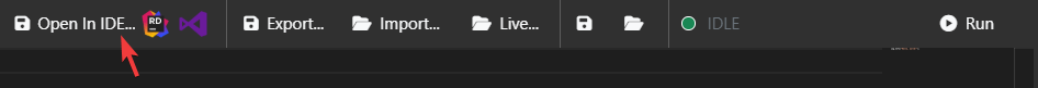 Open in IDE