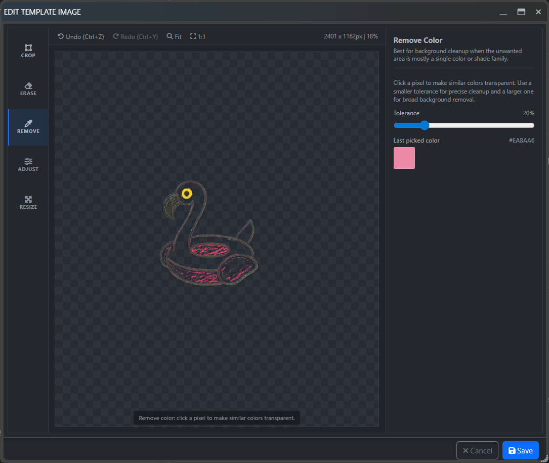 Редактор шаблона изображения