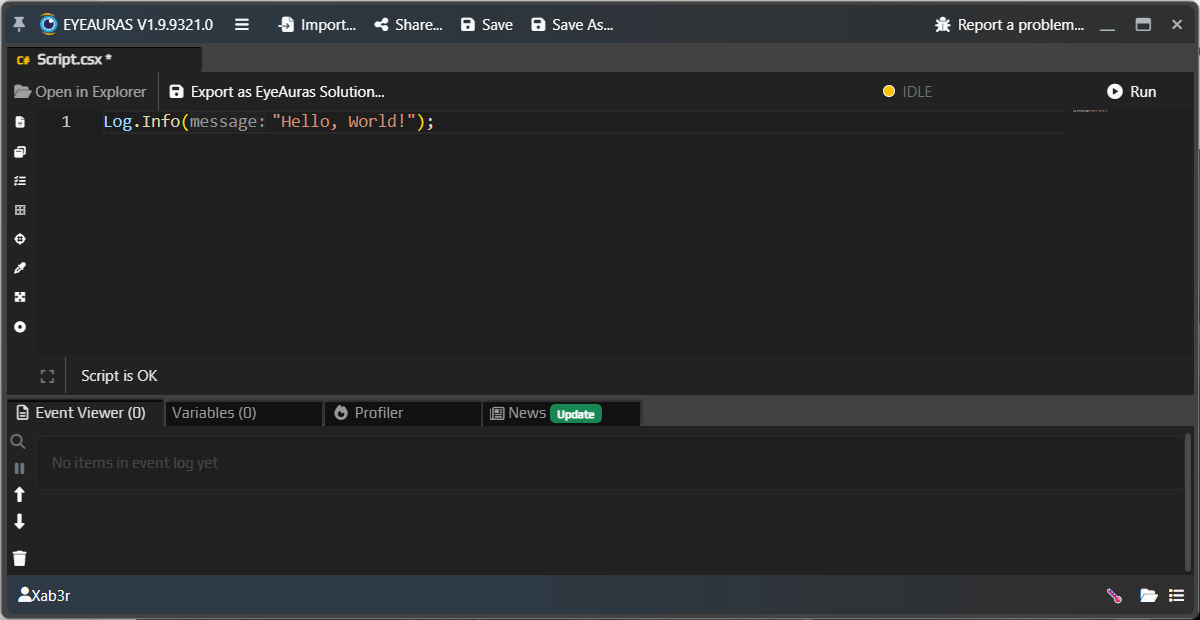 EyePad Single Script
