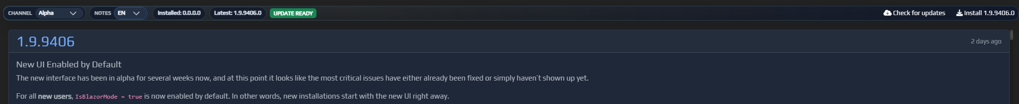 Updater Changelog EN