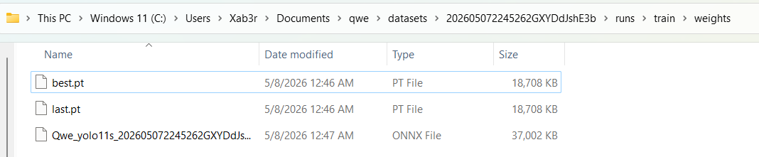 Model output files